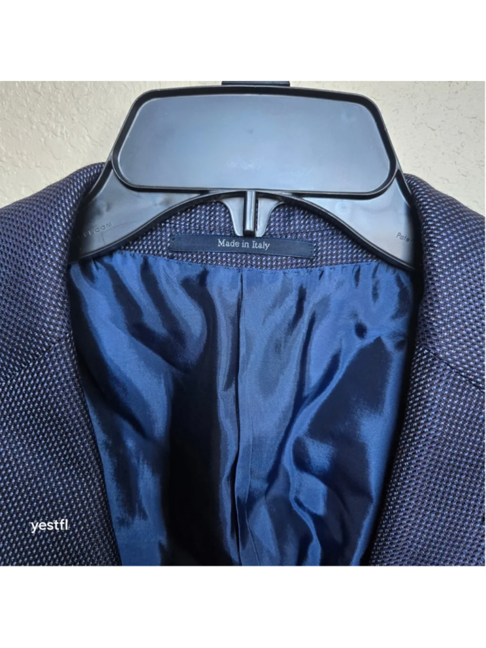 Ermenegildo Zegna Electric Blue Black Wool Blazer Italy 52R US42R